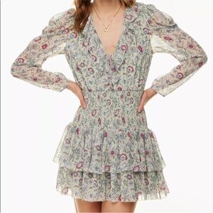 Aritzia Wilfred Poem dress 
Floral Long Sleeve Dress with drop waist